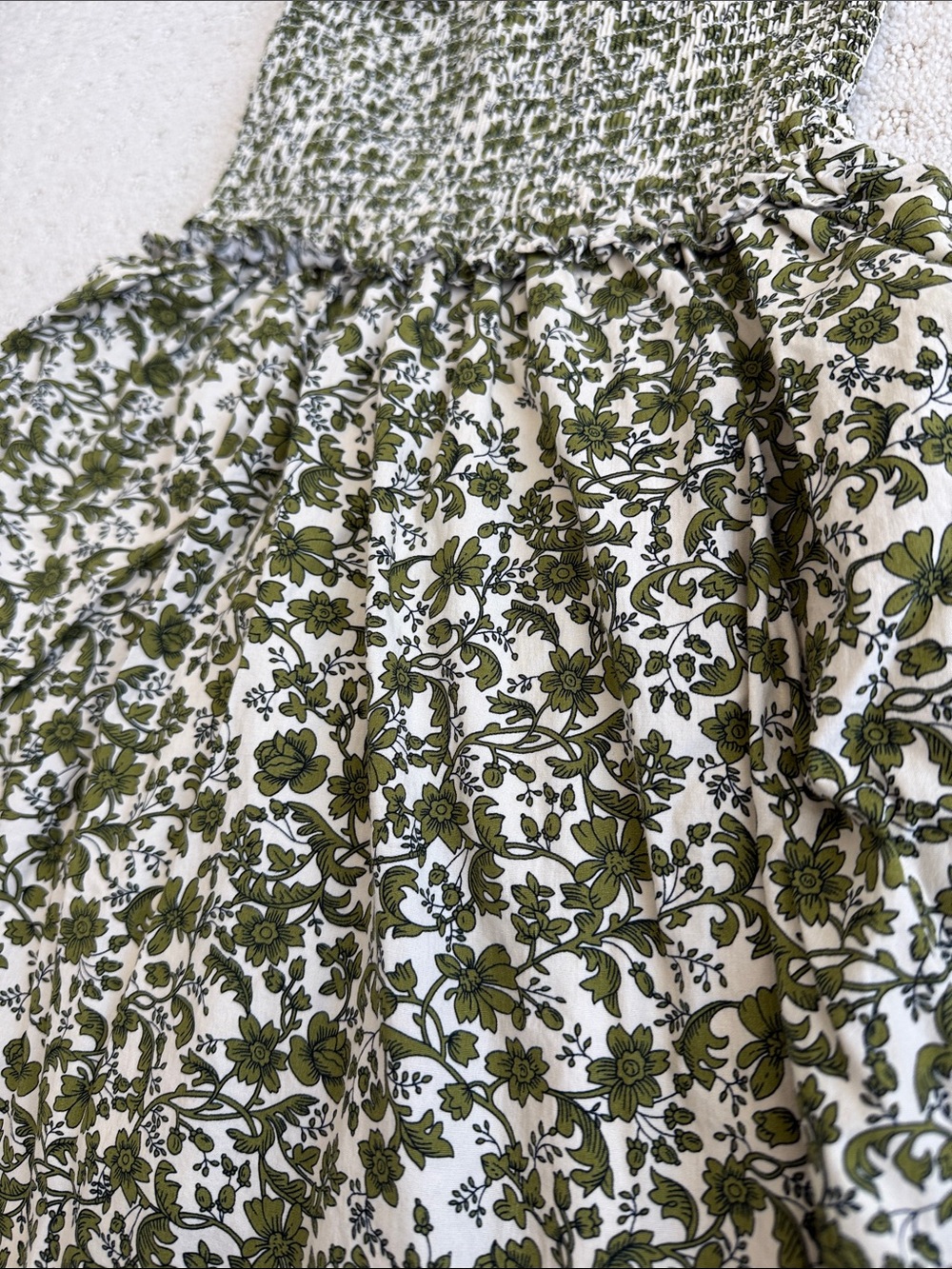 O.P.T. Olive Floral Smocked Sundress - Picture 5 of 5